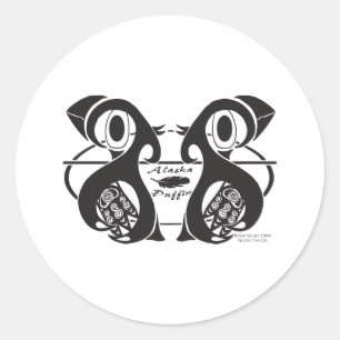 Alaska Puffin Classic Round Sticker