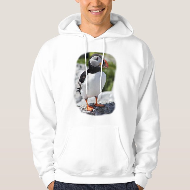 Alaska Puffins Feathered Colourful Birds Hoodie (Front)