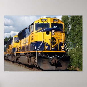 Alaska Railroad locomotive engine Poster