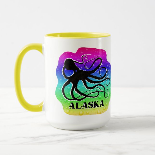 Alaska Rainbow Octopus - 15 oz. Mug (Left)