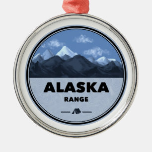 Alaska Range Camping Metal Tree Decoration