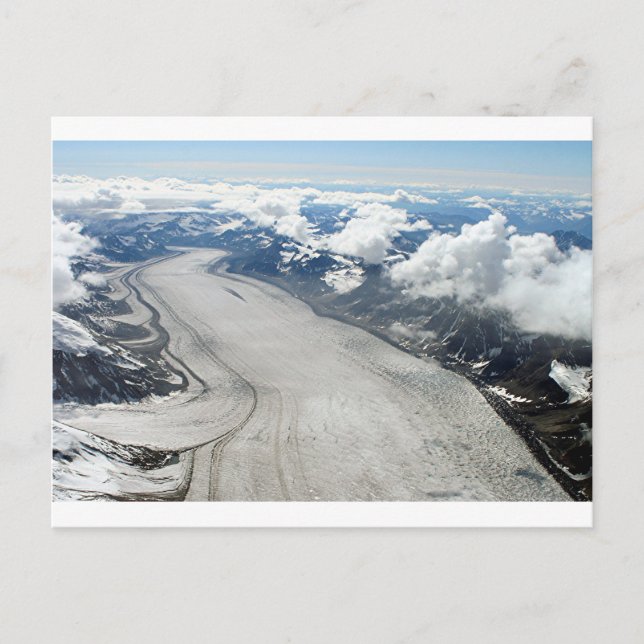 Alaska Range mountains & glacier, USA Postcard (Front)