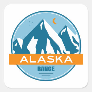 Alaska Range Square Sticker