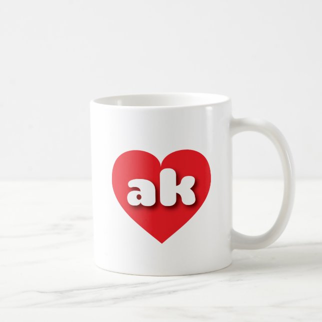 Alaska red heart - I love ak Coffee Mug (Right)