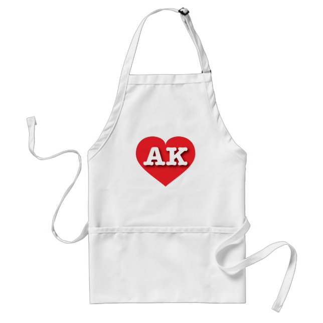 Alaska Red Heart - I love AK Standard Apron (Front)