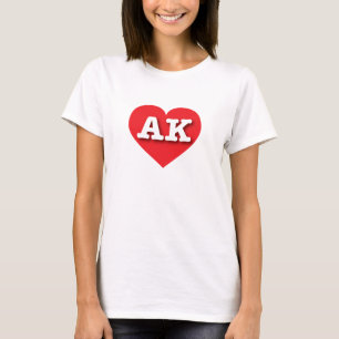 Alaska Red Heart - I love AK T-Shirt