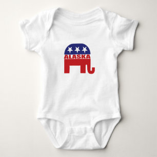 Alaska Republican Elephant Baby Bodysuit
