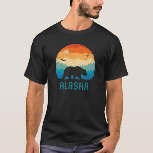 Alaska Retro Grizzly Bear Vintage Alaskan Mountain T-Shirt