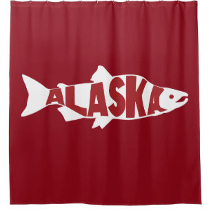 Alaska Salmon Shower Curtain