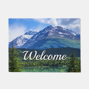 Alaska Scenic Byway Mountain Welcome Doormat