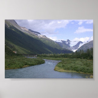 Alaska Scenic w/Glacier Poster