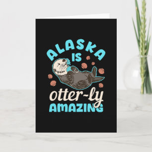 Alaska Sea Otter Vacation Souvenir Card
