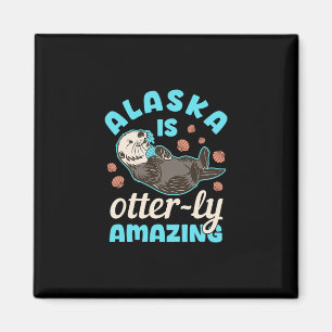 Alaska Sea Otter Vacation Souvenir Magnet