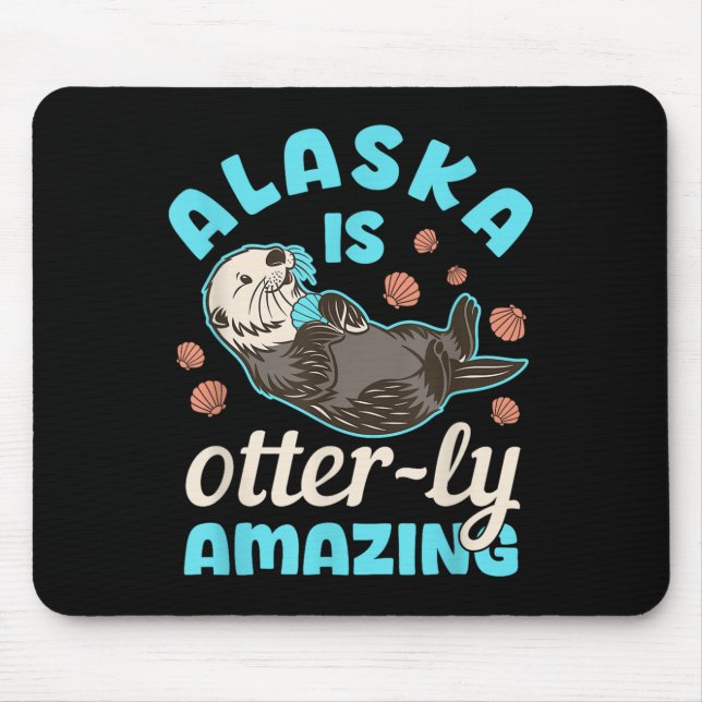 Alaska Sea Otter Vacation Souvenir  Mouse Mat (Front)