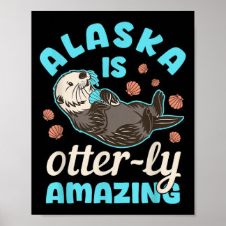 Alaska Sea Otter Vacation Souvenir  Poster