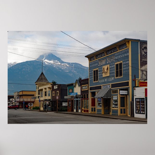 Alaska Skagway Town Buildings Photo Poster (Front)