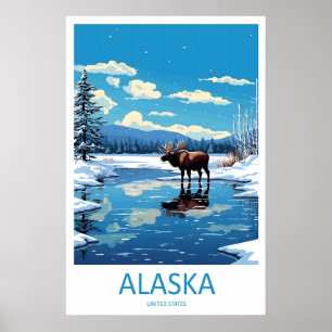 Alaska Ski National Travel Vintage Poster Park