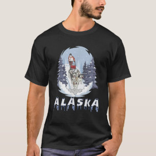 Alaska Sled Dogs Mushing Team Snow Sledding Mounta T-Shirt