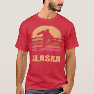 Alaska Snowboarding Vintage AK Snow Boarder Retro T-Shirt