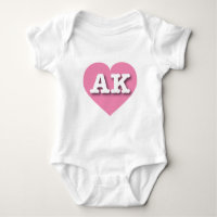 Alaska Solid Pink Heart - I love AK