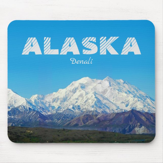 Alaska Souvenir Gift Denali Mountain Mouse Mat (Front)