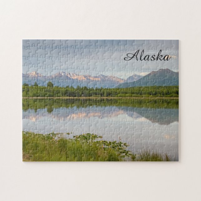 Alaska Souvenirs Online  -Mountain Reflection Jigsaw Puzzle (Horizontal)