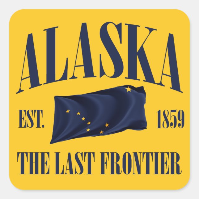 Alaska Square Sticker (Front)