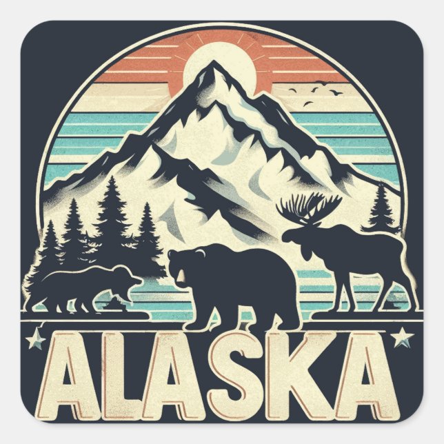Alaska Square Sticker (Front)