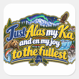 Alaska square sticker