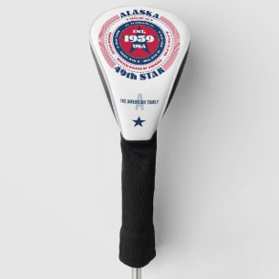 Alaska State Circle Custom Golf Head Cover