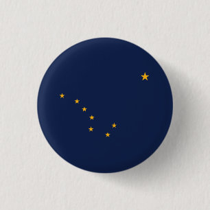 Alaska State Flag 3 Cm Round Badge