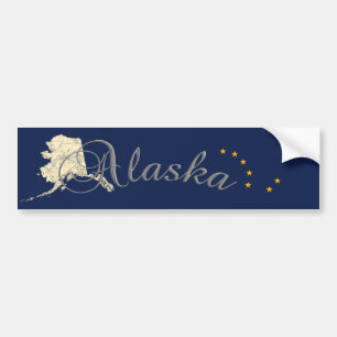 Alaska State Flag Bumper Sticker
