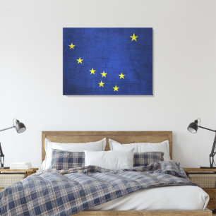 Alaska State Flag Canvas Print