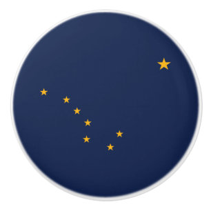 Alaska State Flag Ceramic Knob