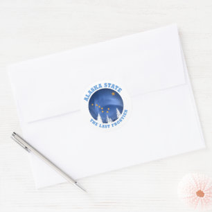 ALASKA STATE FLAG CLASSIC ROUND STICKER