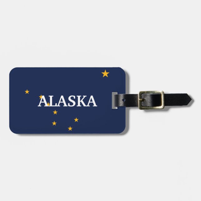 Alaska State Flag Custom Luggage Tag (Front Horizontal)