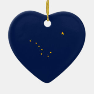 Alaska State Flag Design Ceramic Tree Decoration