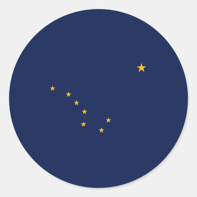 Alaska State Flag Design Classic Round Sticker (Front)