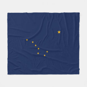 Alaska State Flag Design Fleece Blanket
