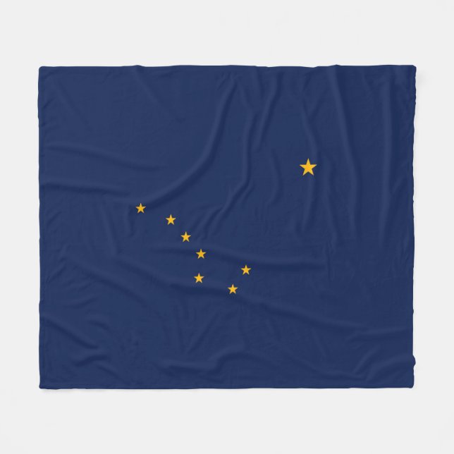 Alaska State Flag Design Fleece Blanket (Front (Horizontal))