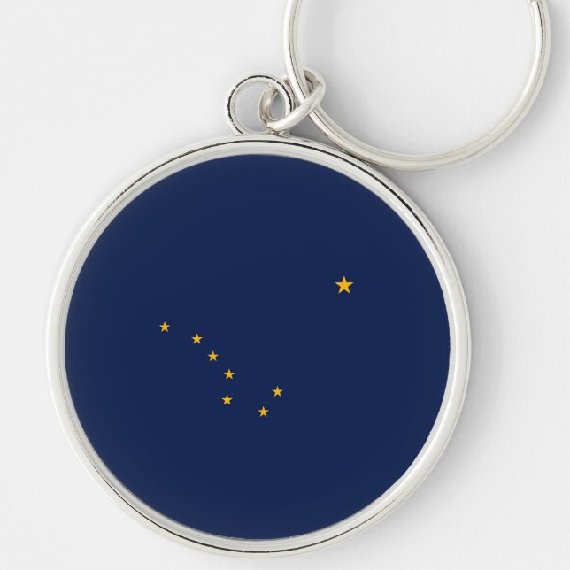 Alaska State Flag Design Key Ring (Front)