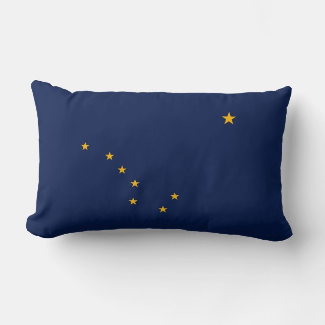 Alaska State Flag Design Lumbar Cushion (Front)