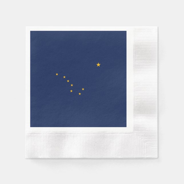 Alaska State Flag Design Napkin (Front)