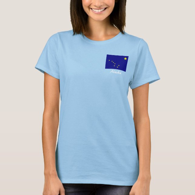 Alaska State Flag Fleece Jacket T-Shirt (Front)