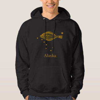 Alaska State Flag Halibut Fishing Hoodie