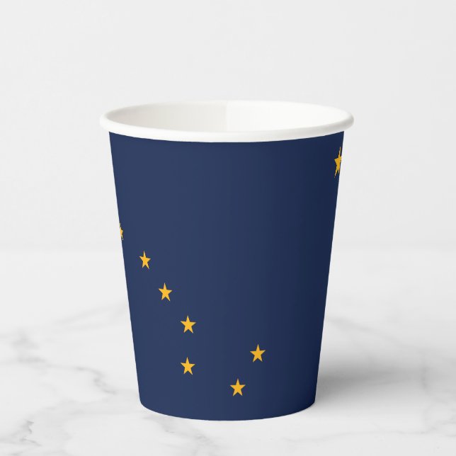 Alaska State Flag Paper Cups (Left)