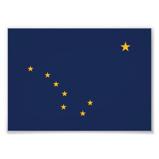 Alaska State Flag Photo Print (Front)