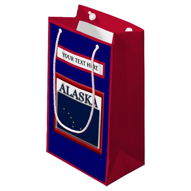 Alaska State Flag Small Gift Bag (Front Angled)
