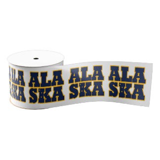 Alaska state flag typography design grosgrain ribbon
