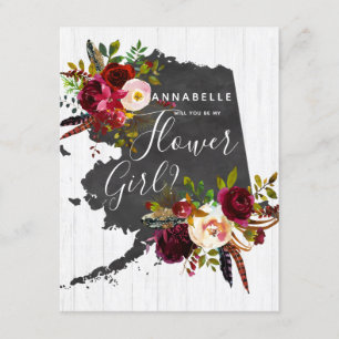 Alaska State Floral Will You Be My Flower Girl Invitation